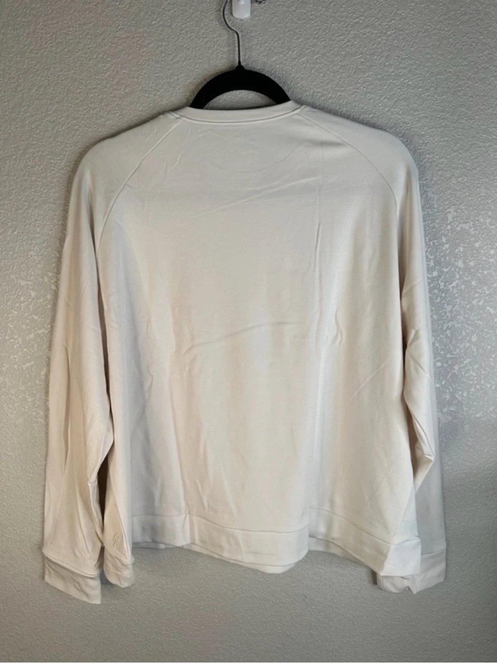 Cozy Earth Bamboo Ultra Soft Raglan Pullover Crew Top Ivory Size XXL 895